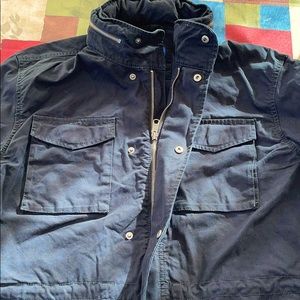 All Black Army Jacket with Hood 2XL